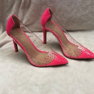 NEW!! Katey clear pink vinyl pumps from INC International Concepts